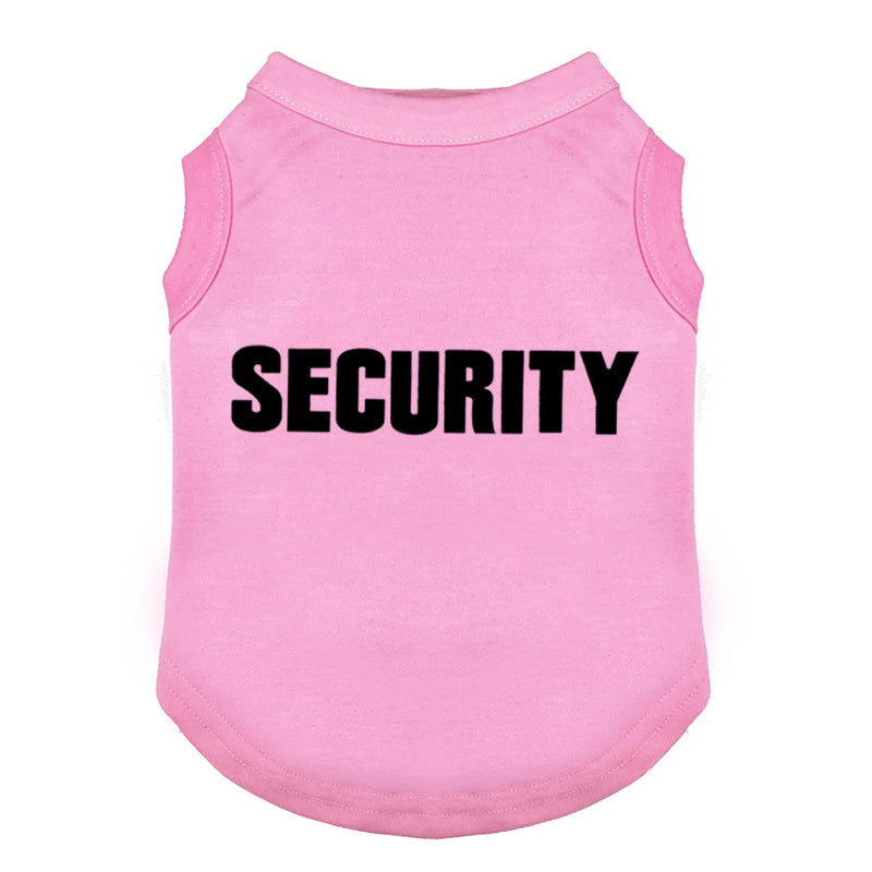 French Bulldog Clothing Security Summer Clothes for Dogs 100% Polyester Dog Shirt Bottoming T-shirt for Small Dogs Yorkies