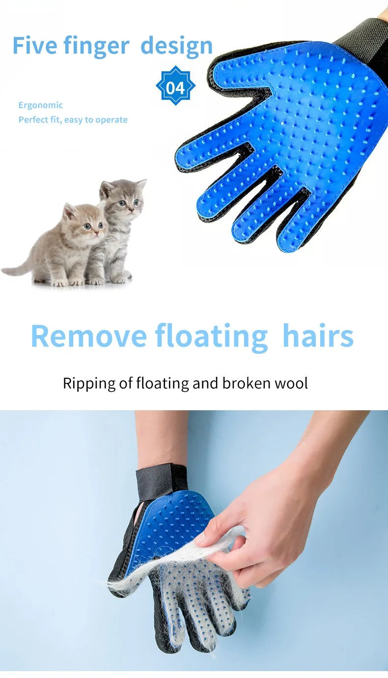 Multicolor Silicone Pet Gloves Cat Dog Hair Removal Dog Supplies Comb Hair Removal Brush Rubber Sticky Hair Gloves