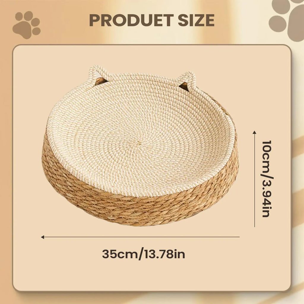 Cat Bed Sofa Cat Scratch Board  Wear-Resistant Cat Bed Natural Rattan Weave Dog Cat House Pet Sleeping Bed Pet supplies