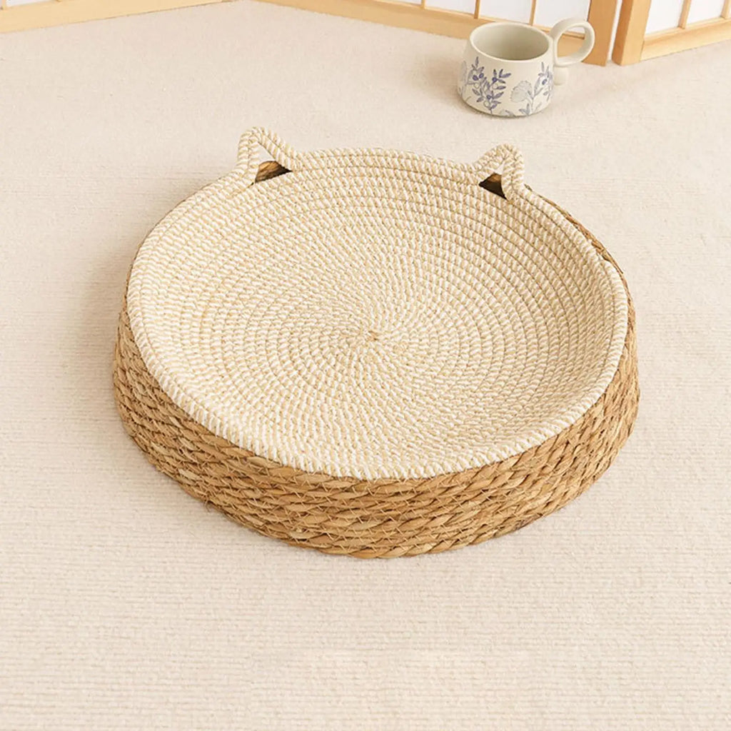 Cat Bed Sofa Cat Scratch Board  Wear-Resistant Cat Bed Natural Rattan Weave Dog Cat House Pet Sleeping Bed Pet supplies
