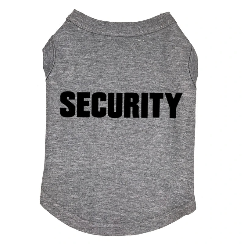 French Bulldog Clothing Security Summer Clothes for Dogs 100% Polyester Dog Shirt Bottoming T-shirt for Small Dogs Yorkies