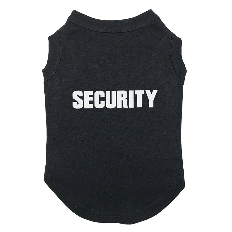 French Bulldog Clothing Security Summer Clothes for Dogs 100% Polyester Dog Shirt Bottoming T-shirt for Small Dogs Yorkies