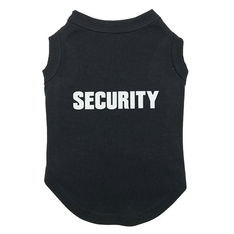 French Bulldog Clothing Security Summer Clothes for Dogs 100% Polyester Dog Shirt Bottoming T-shirt for Small Dogs Yorkies